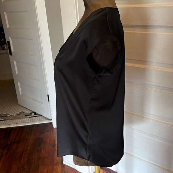 Black Satin Express Blouse - Picture 2 of 3